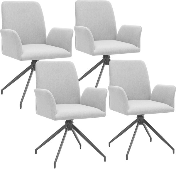 Tectake® Otočné křeslo Daya robustní tkaná látka, čalouněné 55,5 x 58 x 87 cm