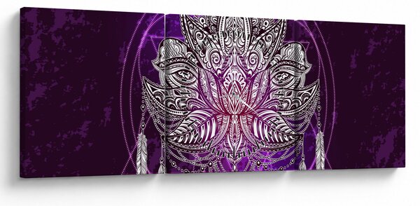 Obraz - Lotos (s hodinami) (90x30 cm)