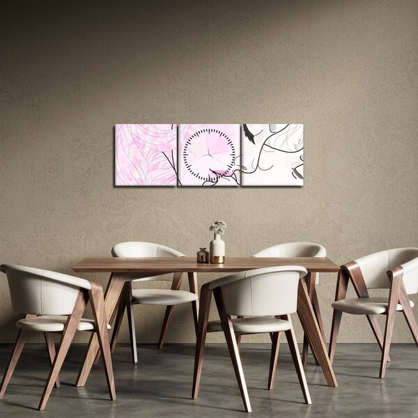 Obraz - Polibek (s hodinami) (90x30 cm)