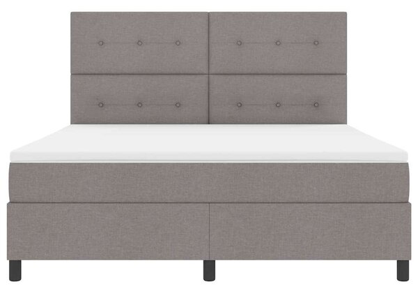 Postel s boxspringem s čelo Taupe 180 x 200 cm textil 3339410