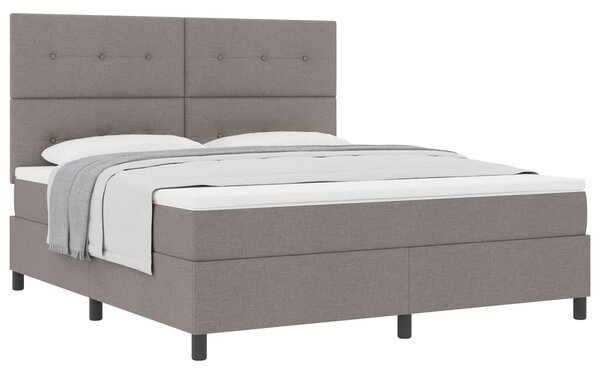 Postel s boxspringem s čelo Taupe 180 x 200 cm textil 3339410