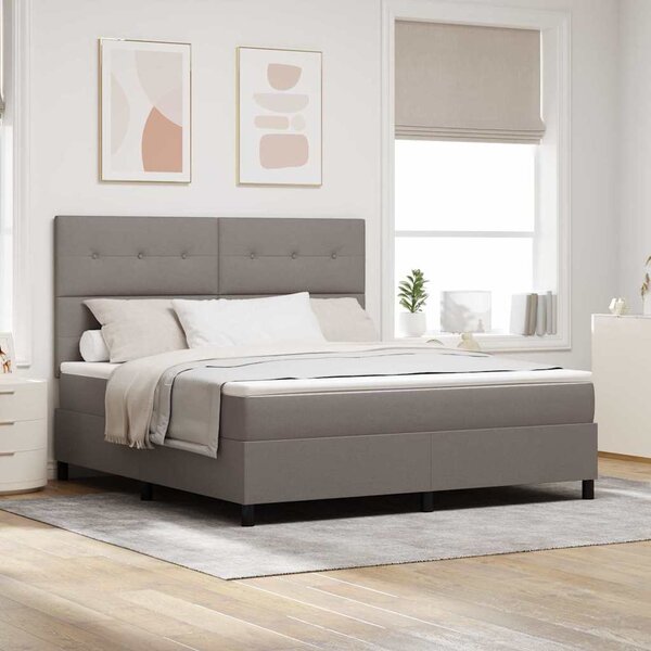 Postel s boxspringem s čelo Taupe 180 x 200 cm textil 3339410