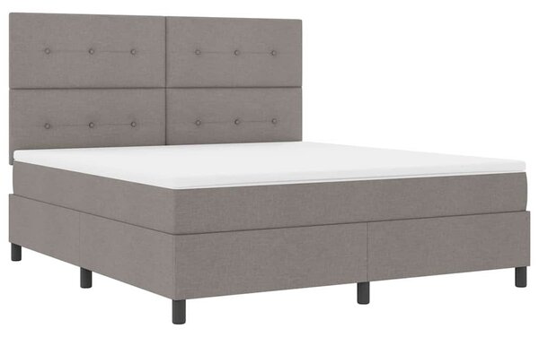 Postel s boxspringem s čelo Taupe 180 x 200 cm textil 3339410