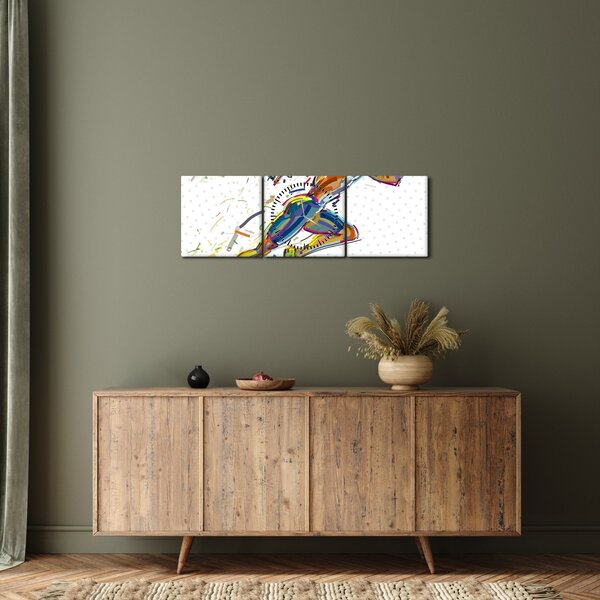 Obraz - Běžec (s hodinami) (90x30 cm)