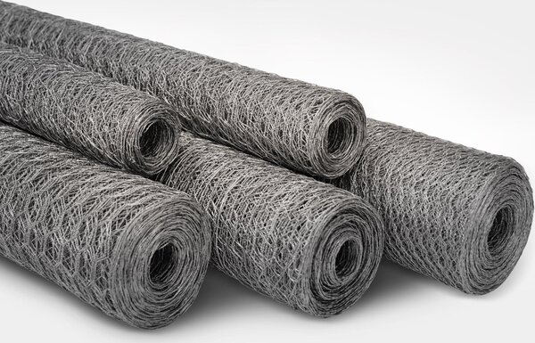 Plot z pozinkovaného drátu Opláštění z králičího drátu Velikost oka: 13 mm Výška: 50 cm Délka: 10 m