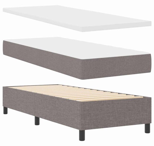 Postel s boxspringem s čelo Taupe 80 x 200 cm textil 3344104