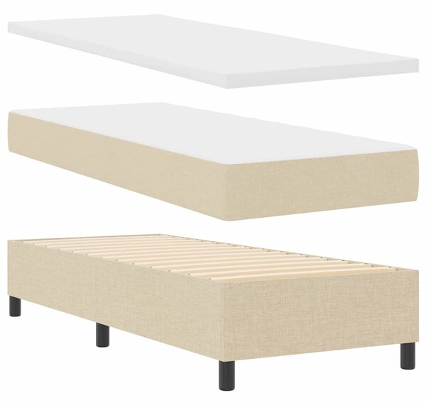 Postel s boxspringem s polštářem Krémová 200 x 80 cm textil 3341677