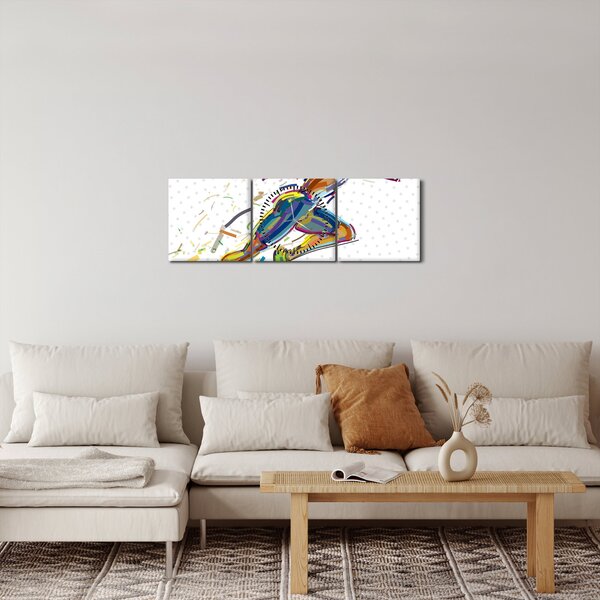 Obraz - Běžec (s hodinami) (90x30 cm)