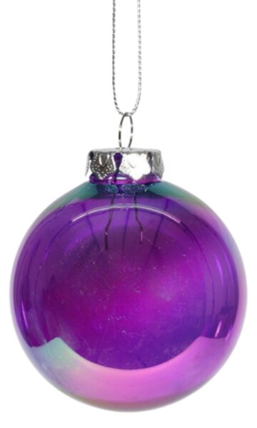Skleněná vánoční ozdoba FAIRY PURPLE 10 cm, fialová