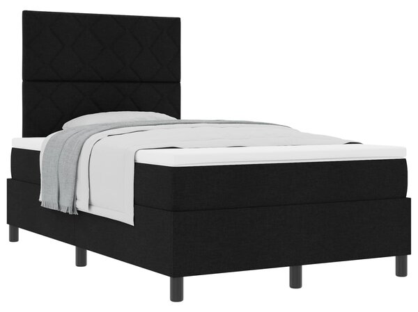 Postel s boxspringem s polštářem Černá 120 x 200 cm textil 3339457