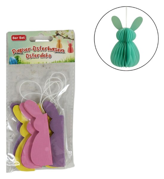 Závěsné ozdoby BUNNY 8 cm sada 8 ks, barevné
