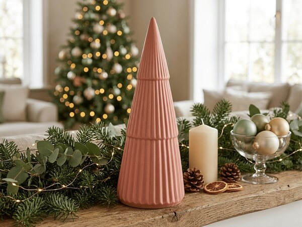 Vánoční dekorace stromeček ROSE SPRUCE 26,5 cm, růžový