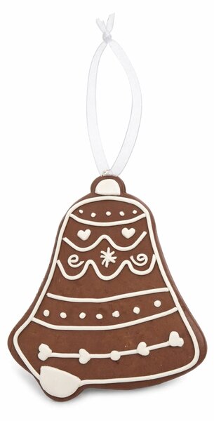 Závěsná vánoční ozdoba CANDY BELL 11 cm, hnědá