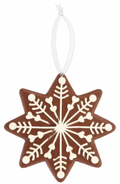 Závěsná vánoční ozdoba CANDY STAR 11 cm, hnědá