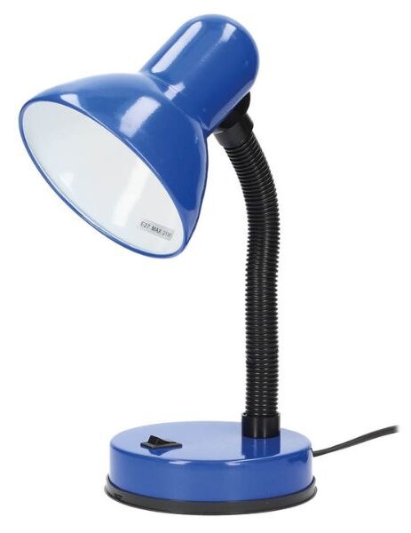 Stolní lampa na 1 žárovku E27 max 40W, modrá, Bell, 3 roky záruka