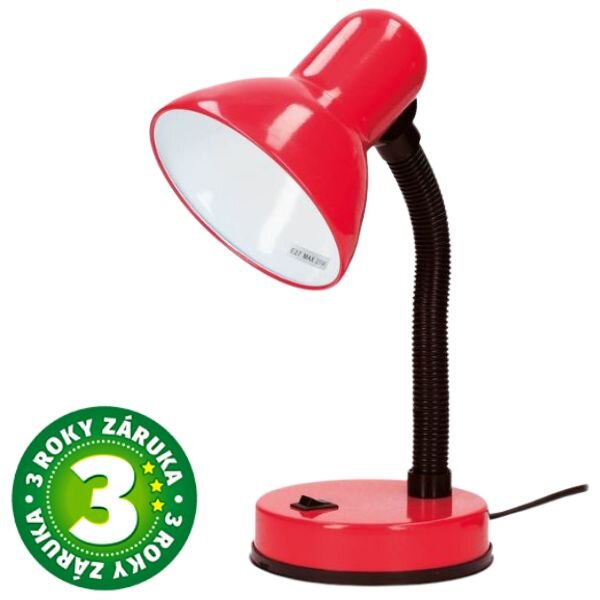 Stolní lampa na 1 žárovku E27 max 40W, červená, Bell, 3 roky záruka
