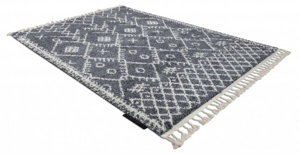 Dywany Łuszczów, Kusový koberec Berber Tanger B5940 grey and white, 140x190, šedá, obývací pokoj