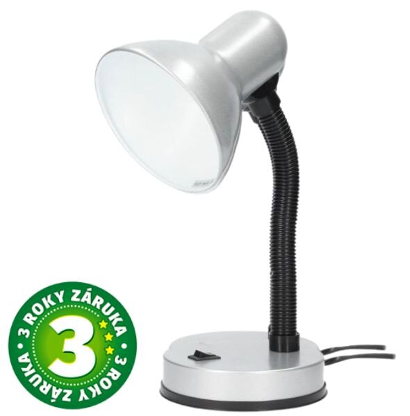 Stolní lampa na 1 žárovku E27 max 40W, šedá, Bell, 3 roky záruka