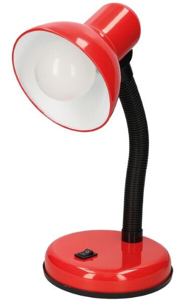 Stolní lampa na 1 žárovku E27 max 40W, červená, Hodori, 3 roky záruka