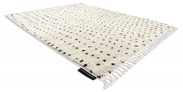 Dywany Łuszczów, Kusový koberec Berber Syla B752 dots cream, 80x150, bílá, kancelář