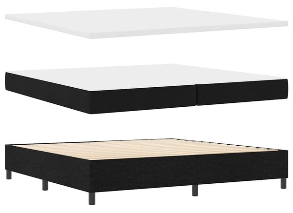Postel s boxspringem s polštářem Černý 200 x 200 cm textil 3341730