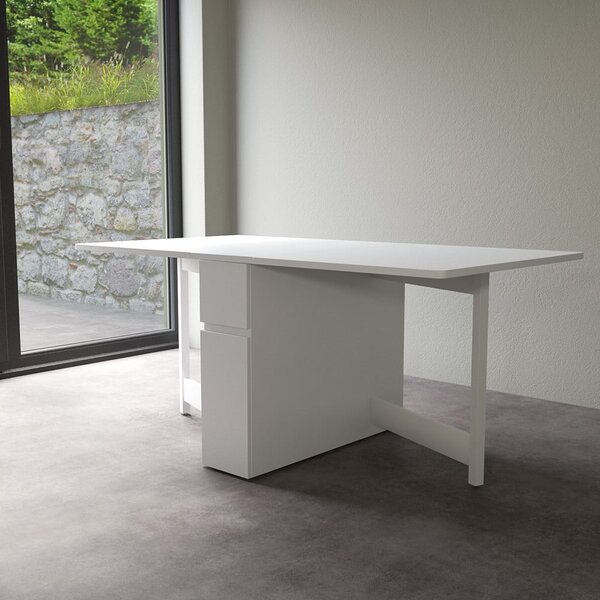Bílý skládací multifunkční stůl Woodman Kungla