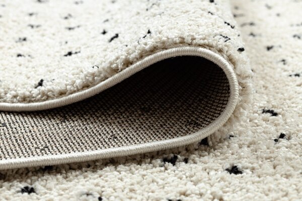 Dywany Łuszczów, Kusový koberec Berber Syla B752 dots cream, 80x150, bílá, kancelář