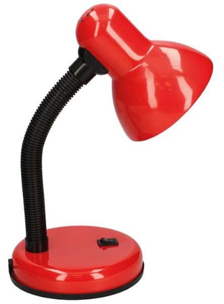 Stolní lampa na 1 žárovku E27 max 40W, červená, Hodori, 3 roky záruka