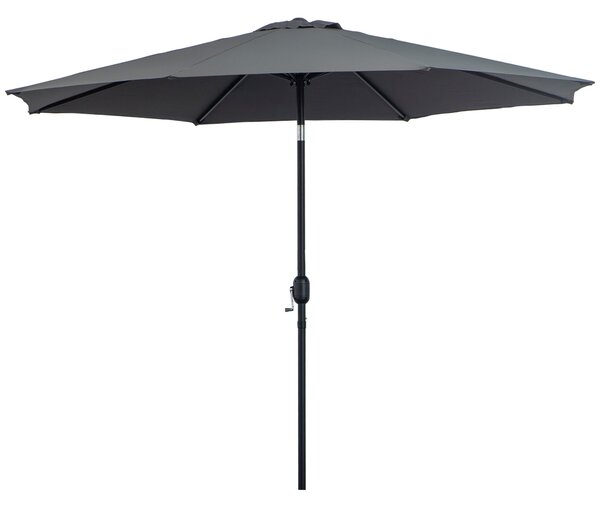 Zahradní slunečník Outsunny Ø295x250 cm s kličkou - venkovní slunečník s naklápěcím mechanismem a odnímatelným kovovým sloupem pro terasu, bazén a pat