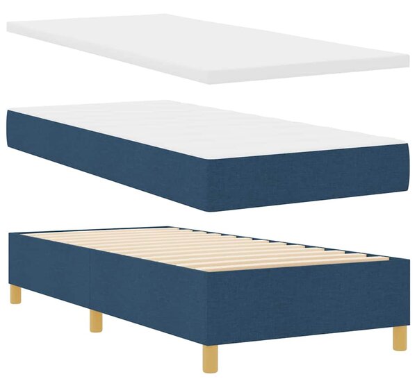 Postel s boxspringem s polštářem Modrá 200 x 80 cm textil 3344260