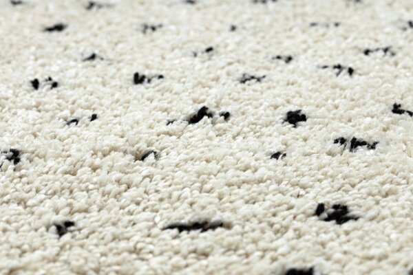 Dywany Łuszczów, Kusový koberec Berber Syla B752 dots cream, 80x150, bílá, kancelář