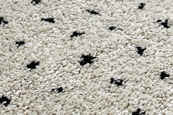 Dywany Łuszczów, Běhoun Berber Syla B752 dots cream, 60x200, bílá, kuchyně