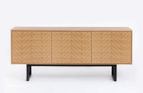 Komoda v dubovém dekoru Woodman Camden Herringbone, 175 x 75 cm