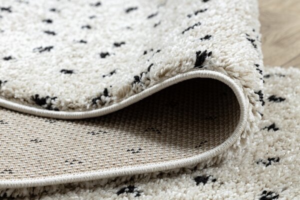 Dywany Łuszczów, Běhoun Berber Syla B752 dots cream, 60x200, bílá, kuchyně