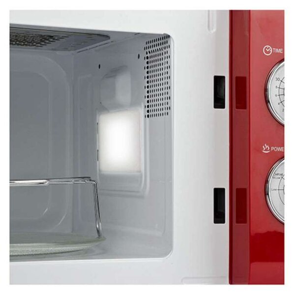 Retro mikrovlnná trouba s grilem Girmi FM2102 – 20 l, 700 W, červená