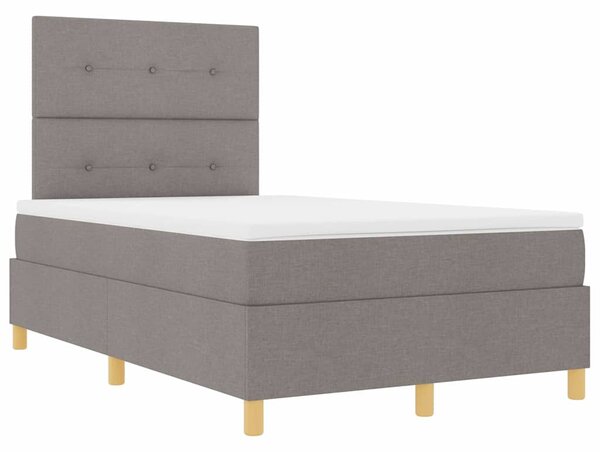 Postel s boxspringem s čelo Taupe 120 x 190 cm textil 3339606