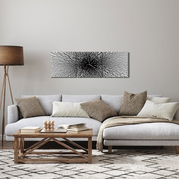 Obraz - Střed (s hodinami) (90x30 cm)