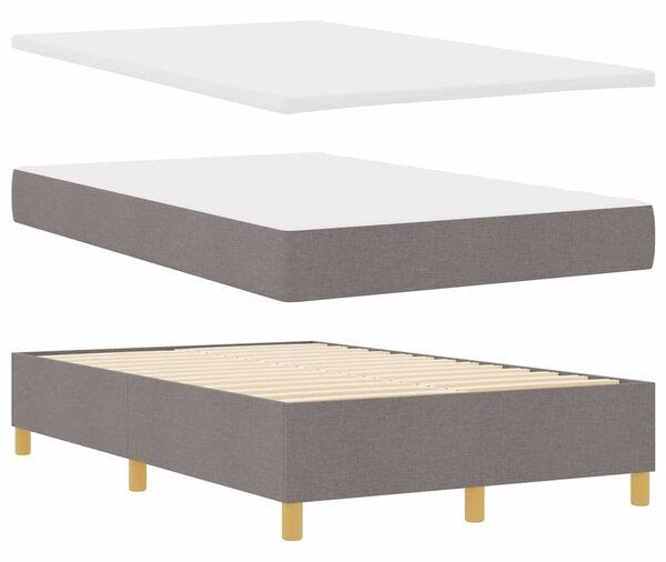 Postel s boxspringem s čelo Taupe 120 x 190 cm textil 3339606