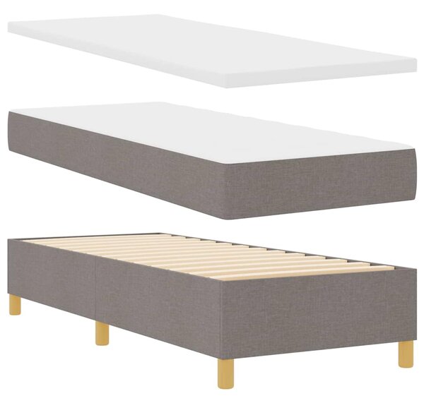 Postel s boxspringem s čelo Taupe 200 x 80 cm textil 3344335