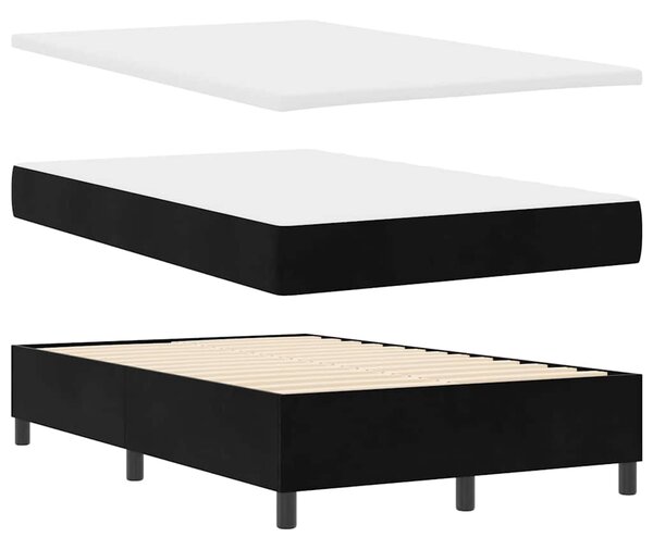 Postel s boxspringem s polštářem Černá 190 x 120 cm samet 3344434