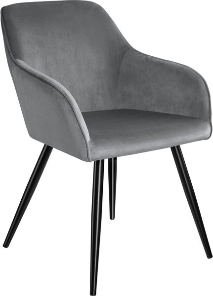 Tectake® Jídelní židle Marilyn čalouněná, sametový vzhled 58 x 62 x 82 cm