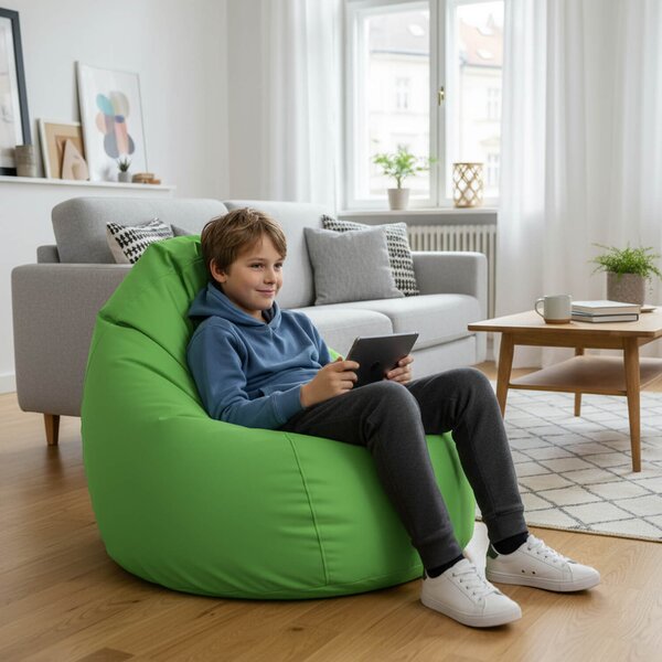 Sedací pytel Primabag Fuzzy zelená