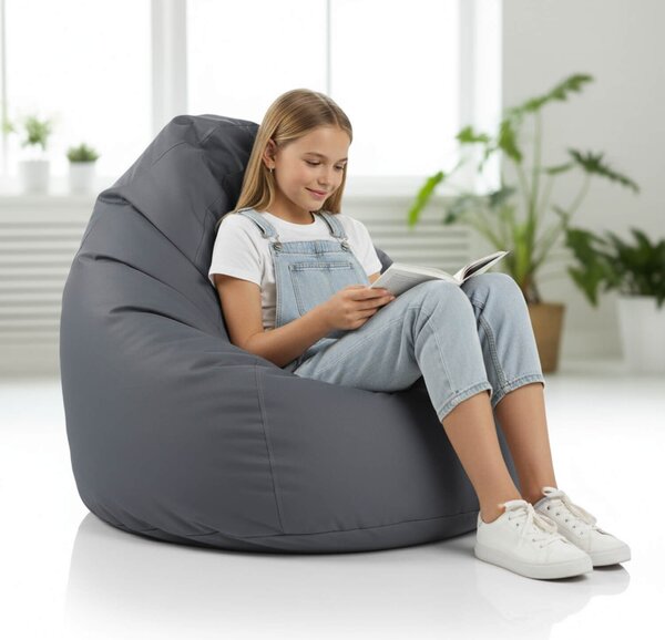 Sedací pytel Primabag Fuzzy tmavě šedá
