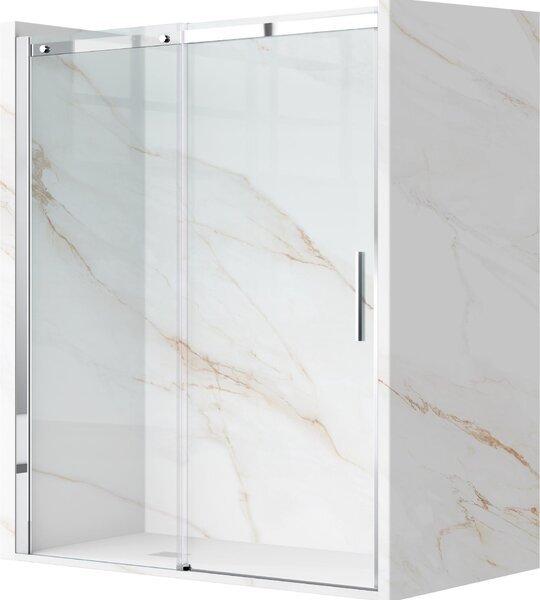 Balneo posuvné dveře pro sprchu 100 cm stříbrné PORTA | ESG sklo 6 mm snadná údržba Easy Clean