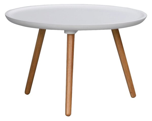 Bílý konferenční stolek Rowico Dellingr, ⌀ 55 cm