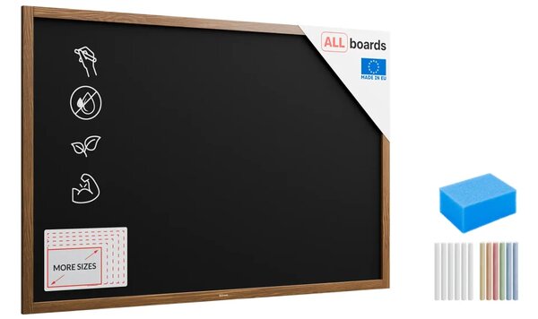 Allboards, Tabule černá křídová v dřevěném rámu 150x100 cm, TB1510