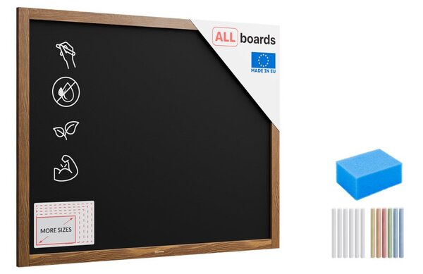 Allboards, Tabule černá křídová v dřevěném rámu 100x80 cm, TB108