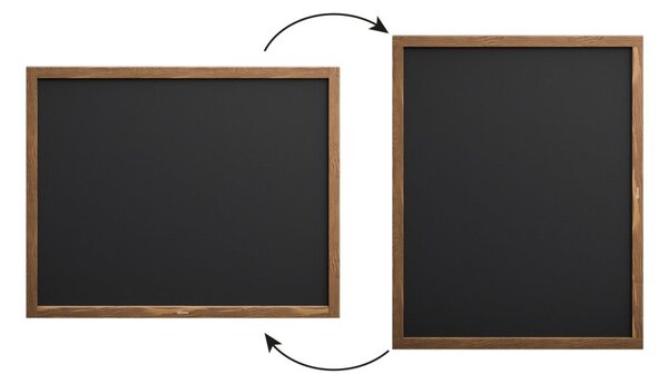 Allboards, Tabule černá křídová v dřevěném rámu 100x80 cm, TB108