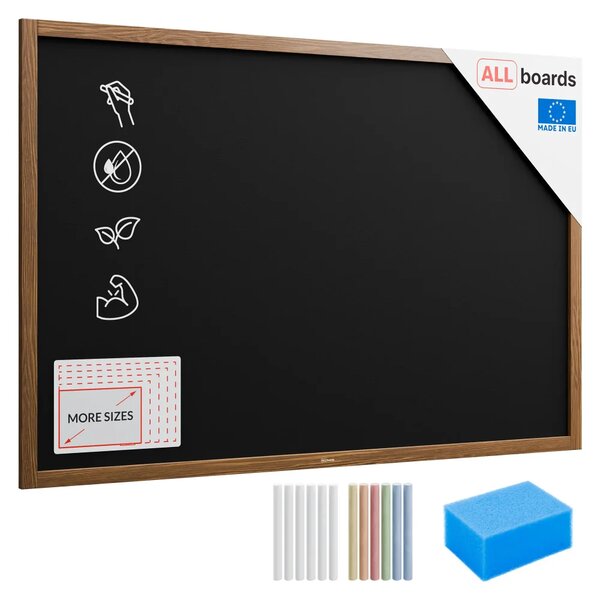 Allboards, Tabule černá křídová v dřevěném rámu 150x100 cm, TB1510