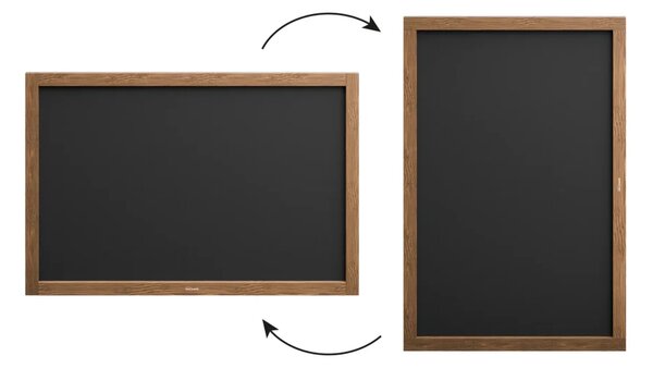 Allboards, Tabule černá křídová v dřevěném rámu 90x60 cm, TB96